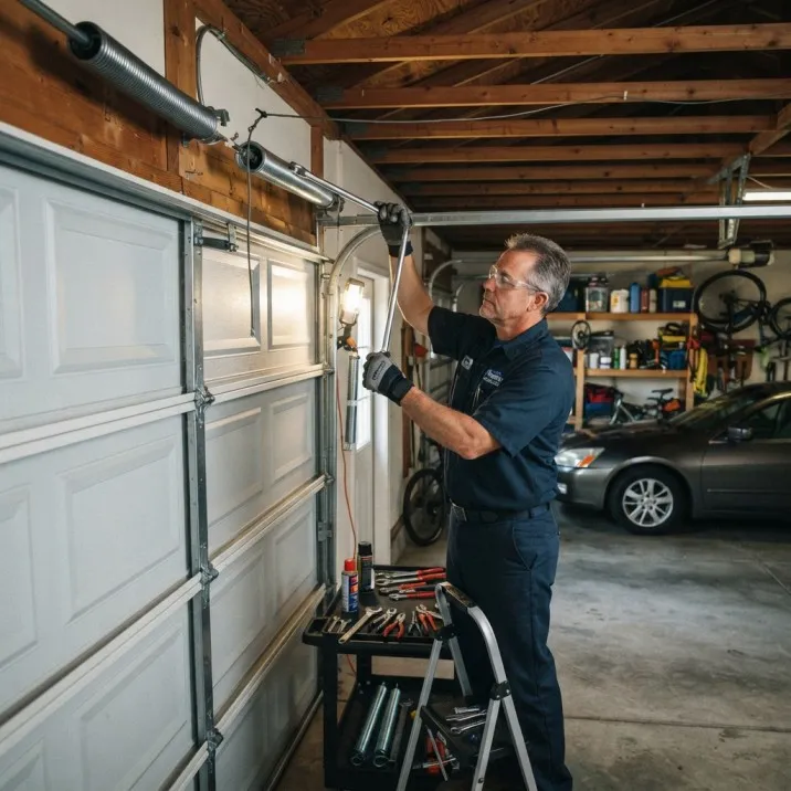 Homeowner contacting a professional home service company