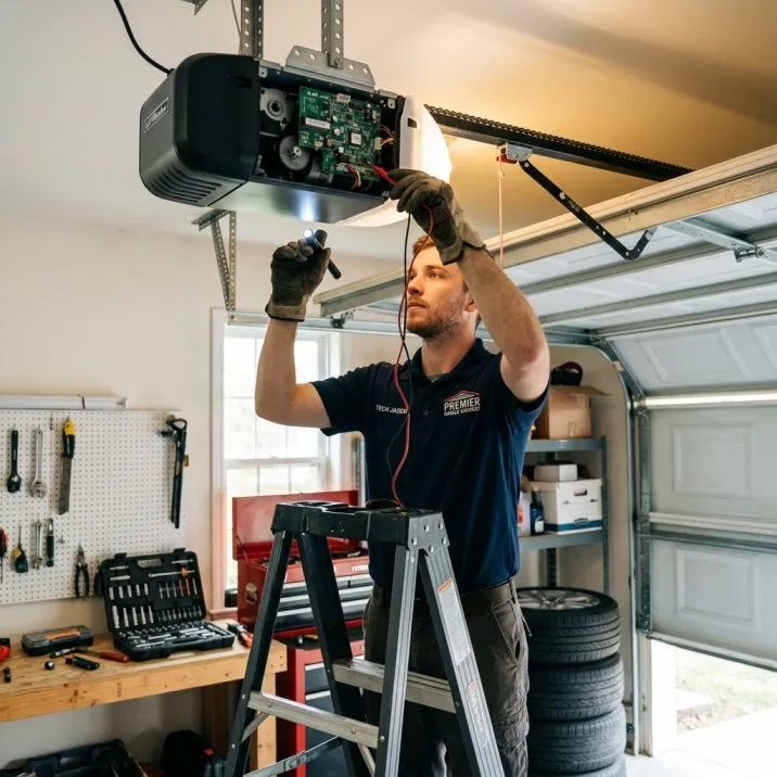 Technician inspecting mechanical equipment