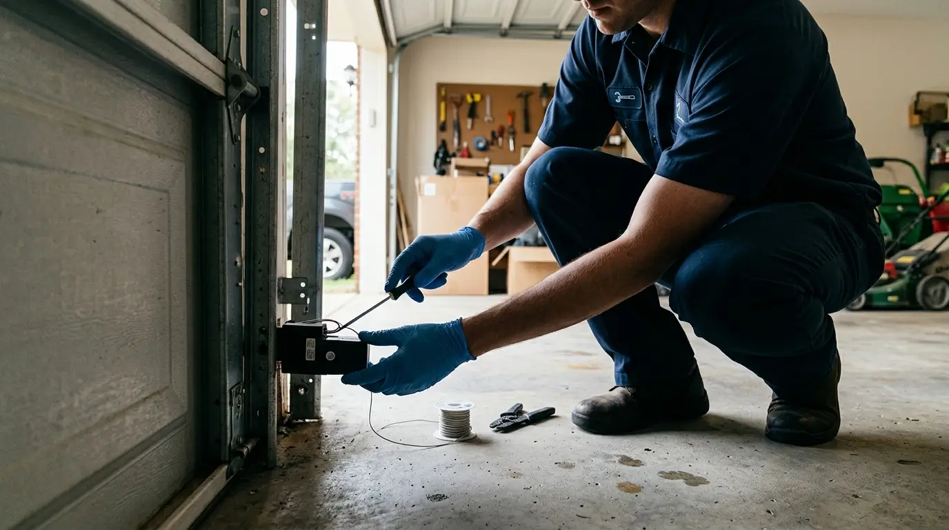 Garage door sensor repair